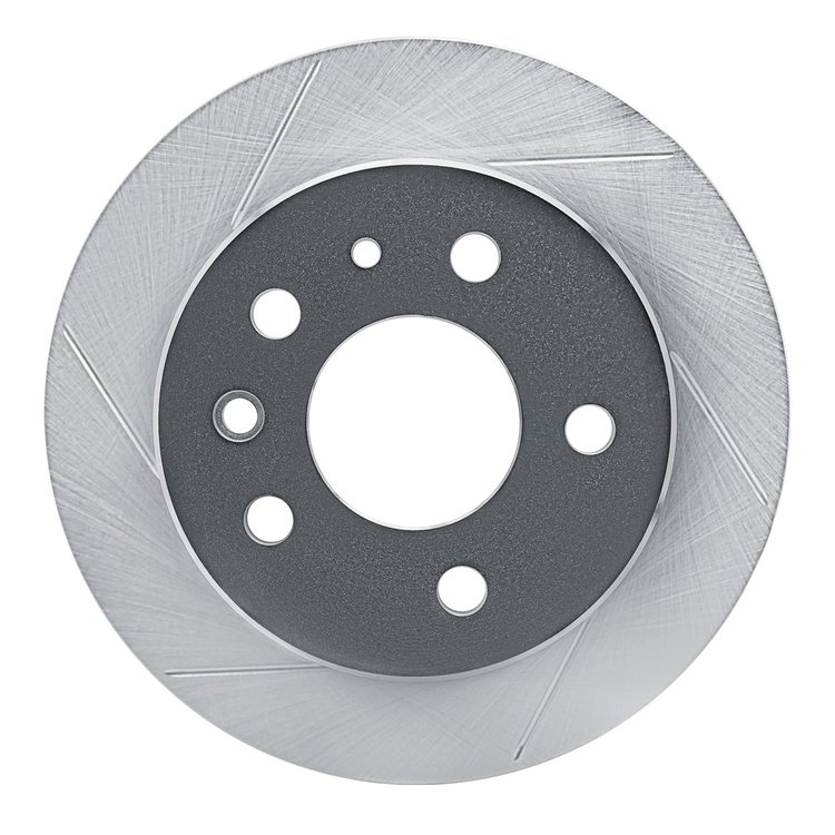 611-63003L Slotted Brake Rotor [Silver], 1961-1991 Mercedes-Benz, Position: Rear Left