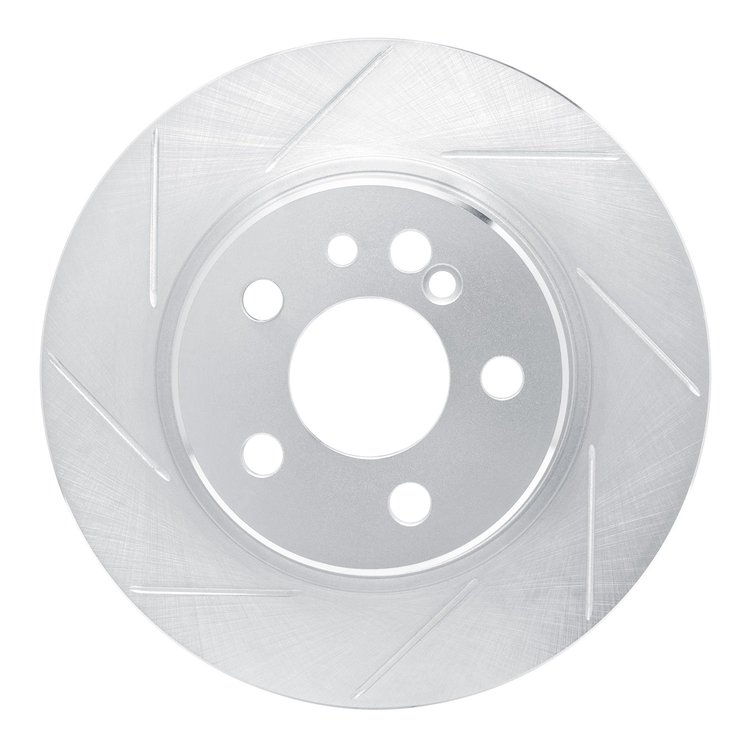 611-63024L Slotted Brake Rotor [Silver], 1992-1999 Mercedes-Benz, Position: Rear Left