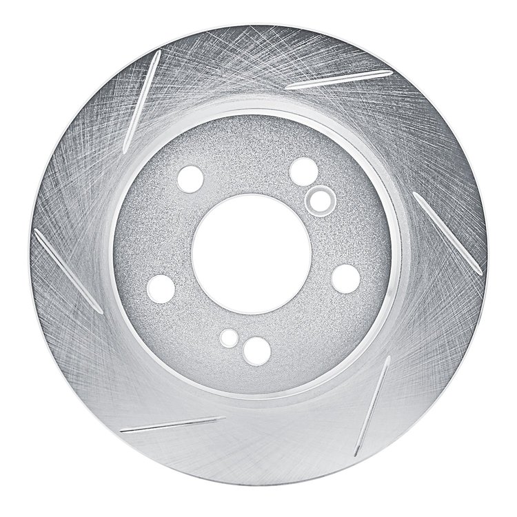 611-63025L Slotted Brake Rotor [Silver], 1992-1994 Mercedes-Benz, Position: Rear Left