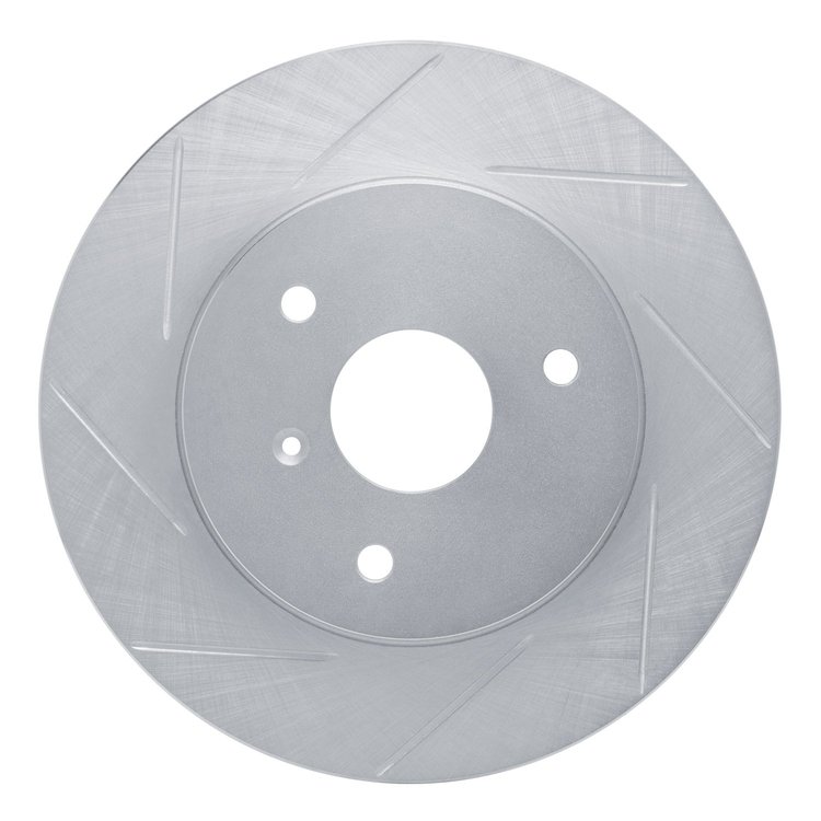 611-63090L Slotted Brake Rotor [Silver], 2005-2016 Smart, Position: Front Left
