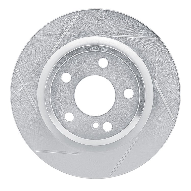 611-63163L Slotted Brake Rotor [Silver], 2014-2019 Mercedes-Benz, Position: Rear Left