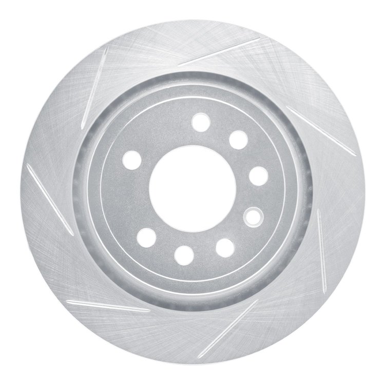 611-65020L Slotted Brake Rotor [Silver], 2008-2011 GM, Position: Rear Left