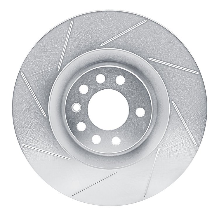 611-65021L Slotted Brake Rotor [Silver], 2008-2011 GM, Position: Front Left