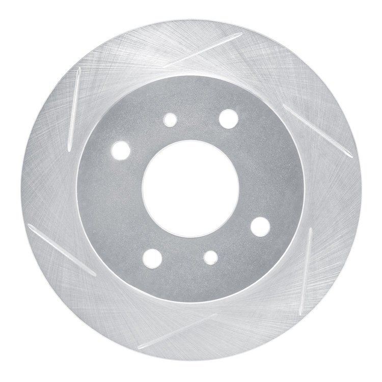 611-67036L Slotted Brake Rotor [Silver], 1990-2006 Infiniti/Nissan, Position: Rear Left