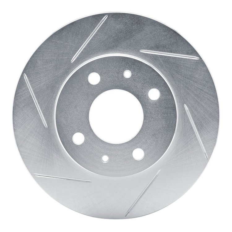 611-67045L Slotted Brake Rotor [Silver], 1995-2000 Infiniti/Nissan, Position: Front Left