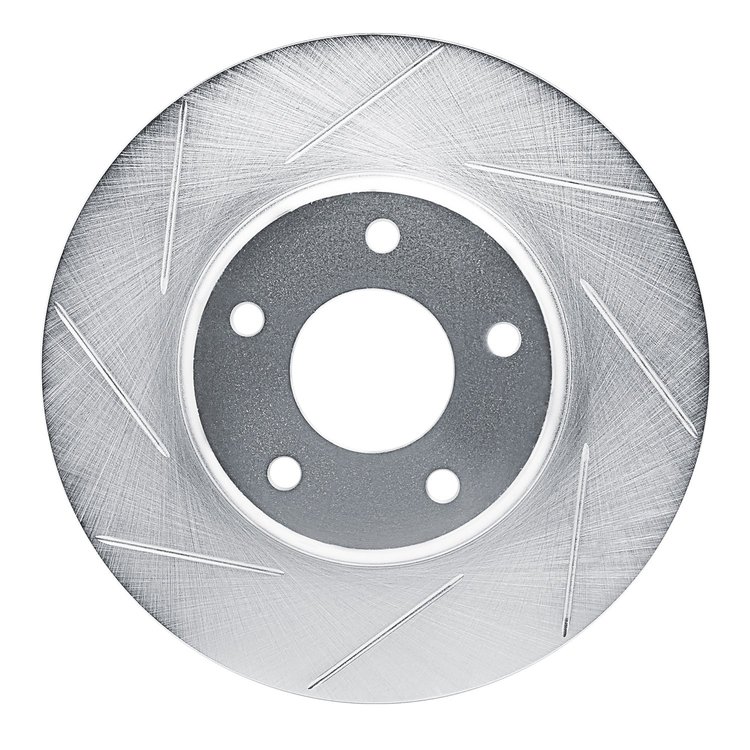 611-67049L Slotted Brake Rotor [Silver], 2002-2006 Infiniti/Nissan, Position: Front Left
