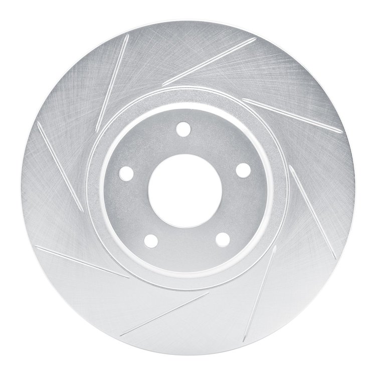611-67051L Slotted Brake Rotor [Silver], 2003-2005 Infiniti/Nissan, Position: Front Left