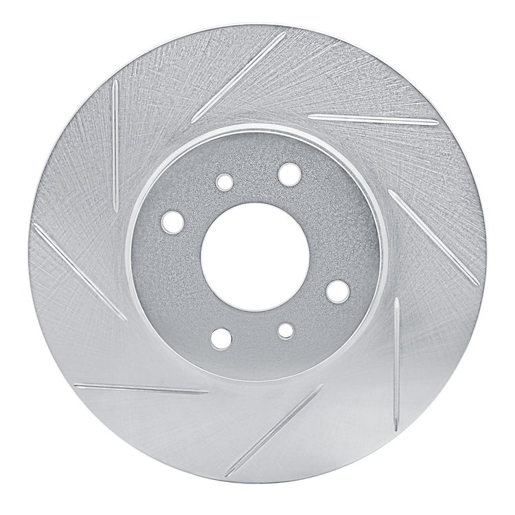 611-67054L Slotted Brake Rotor [Silver], 2004-2006 Infiniti/Nissan, Position: Front Left