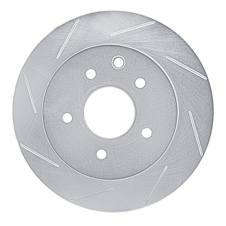 611-67088L Slotted Brake Rotor [Silver], Fits Select Multiple Makes/Models, Position: Rear Left