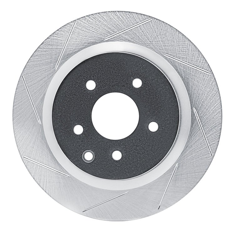 611-68009L Slotted Brake Rotor [Silver], 2003-2008 Infiniti/Nissan, Position: Rear Left