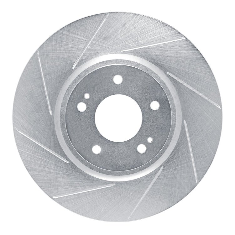 611-72035L Slotted Brake Rotor [Silver], 2003-2006 Mitsubishi, Position: Front Left