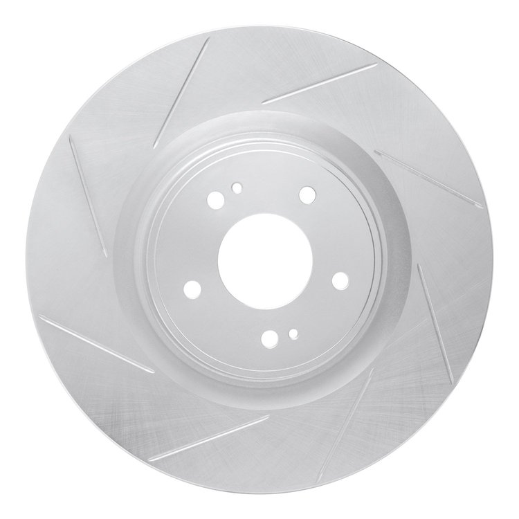 611-72043L Slotted Brake Rotor [Silver], 2008-2015 Mitsubishi, Position: Front Left