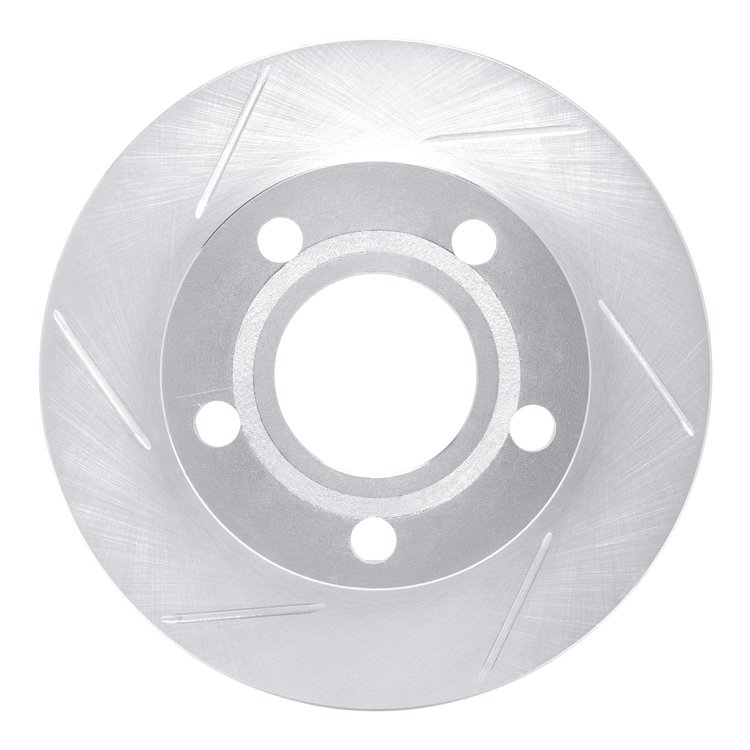 611-74011L Slotted Brake Rotor [Silver], 1992-2005 Audi/Volkswagen, Position: Rear Left