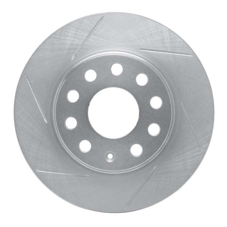 611-74031L Slotted Brake Rotor [Silver], Fits Select Multiple Makes/Models, Position: Rear Left