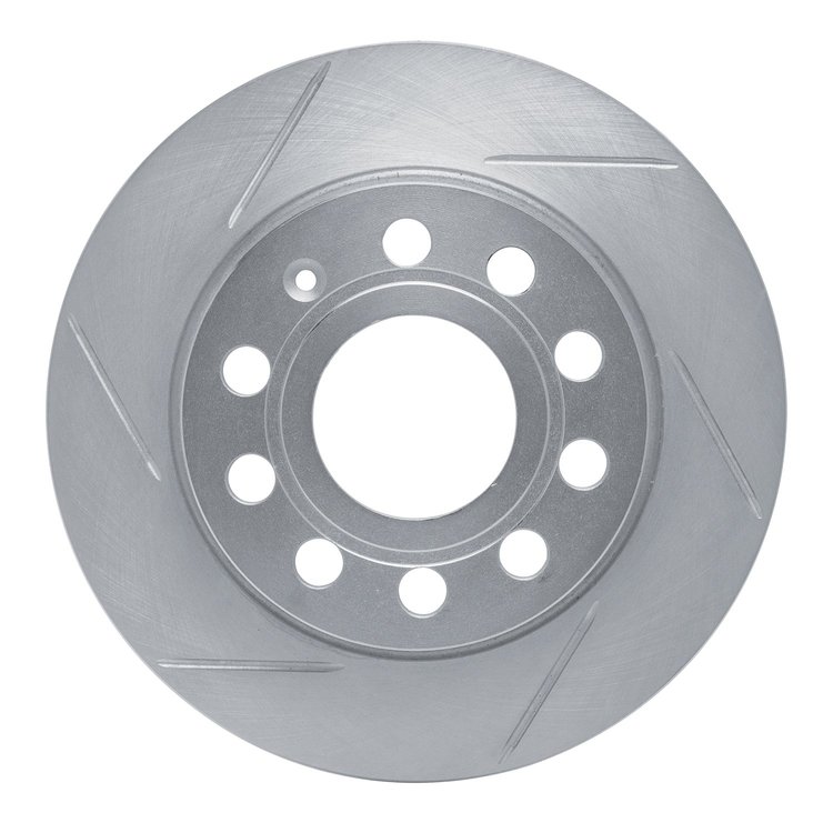 611-74033L Slotted Brake Rotor [Silver], 2010-2019 Audi/Volkswagen, Position: Rear Left