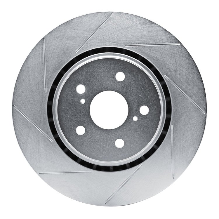 611-75043L Slotted Brake Rotor [Silver], Fits Select Lexus/Toyota/Scion, Position: Front Left