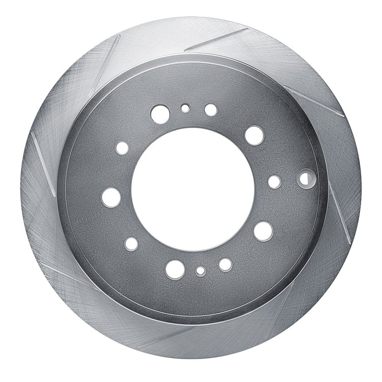 611-76137L Slotted Brake Rotor [Silver], Fits Select Lexus/Toyota/Scion, Position: Rear Left