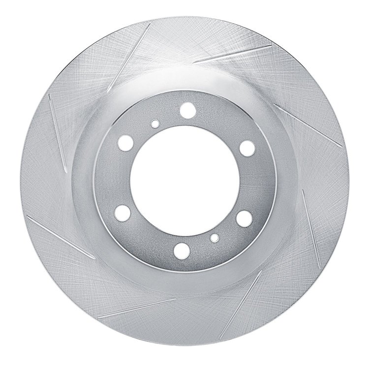611-76142L Slotted Brake Rotor [Silver], Fits Select Lexus/Toyota/Scion, Position: Front Left