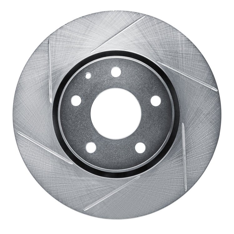 611-80076L Slotted Brake Rotor [Silver], 2016-2021 Ford/Lincoln/Mercury/Mazda, Position: Front Left