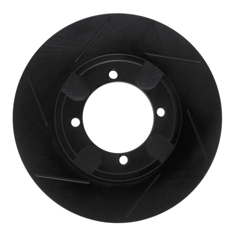 613-03007L Slotted Brake Rotor [Black], 1992-1998 Kia/Hyundai/Genesis, Position: Front Left