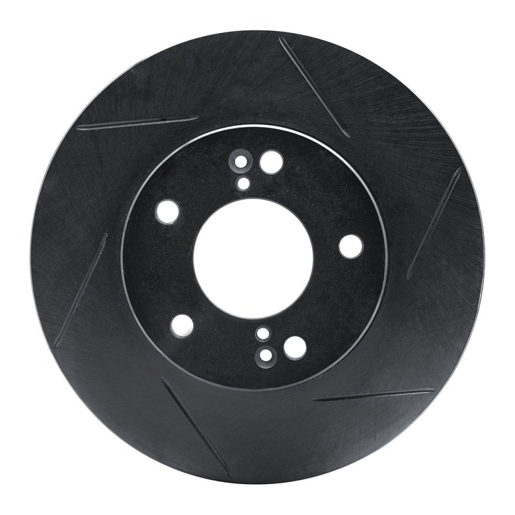 613-03013R Slotted Brake Rotor [Black], 2001-2003 Kia/Hyundai/Genesis, Position: Front Right