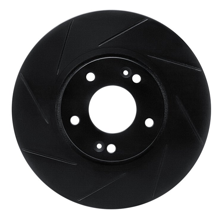 613-03020L Slotted Brake Rotor [Black], 2005-2019 Kia/Hyundai/Genesis, Position: Front Left