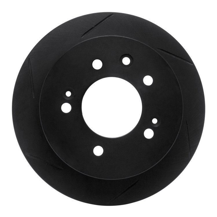 613-03024L Slotted Brake Rotor [Black], 2007-2010 Kia/Hyundai/Genesis, Position: Rear Left