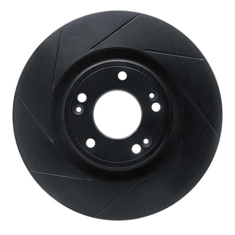 613-03030L Slotted Brake Rotor [Black], 2009-2011 Kia/Hyundai/Genesis, Position: Front Left