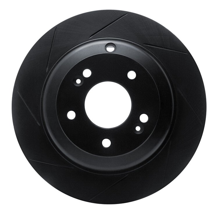 613-03033L Slotted Brake Rotor [Black], 2010-2016 Kia/Hyundai/Genesis, Position: Rear Left