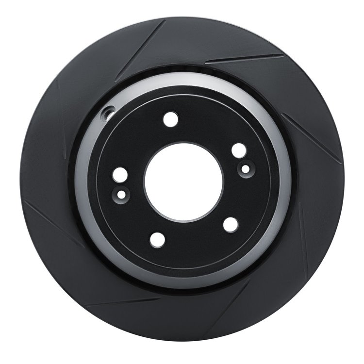 613-03035L Slotted Brake Rotor [Black], 2011-2017 Kia/Hyundai/Genesis, Position: Rear Left