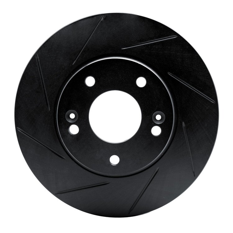 613-03038L Slotted Brake Rotor [Black], Fits Select Kia/Hyundai/Genesis, Position: Front Left