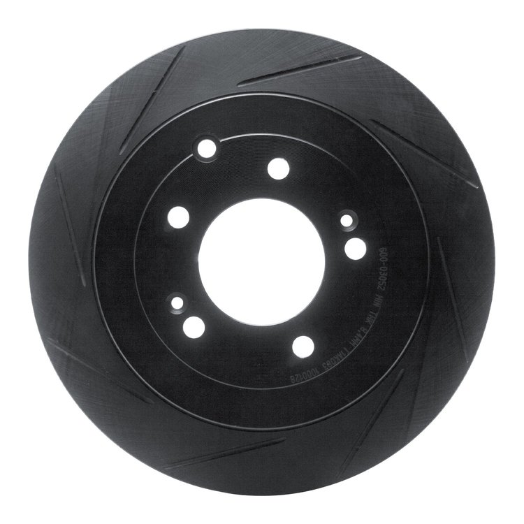 613-03052L Slotted Brake Rotor [Black], 2016-2021 Kia/Hyundai/Genesis, Position: Rear Left