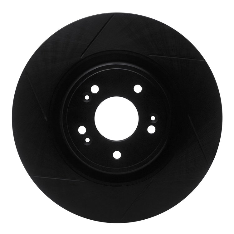 613-03058L Slotted Brake Rotor [Black], 2018-2020 Kia/Hyundai/Genesis, Position: Front Left