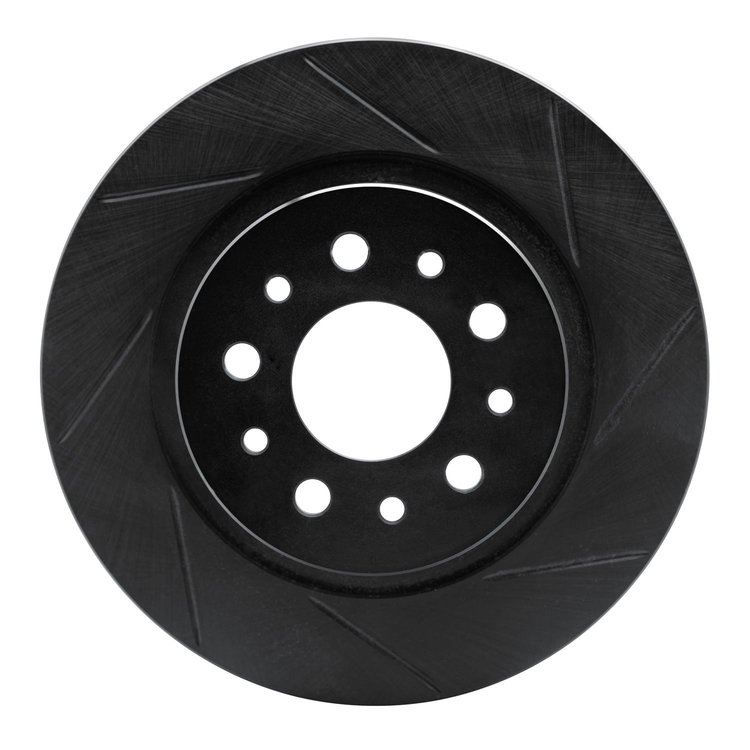 613-07003R Slotted Brake Rotor [Black], 2014-2019 Mopar, Position: Rear Right