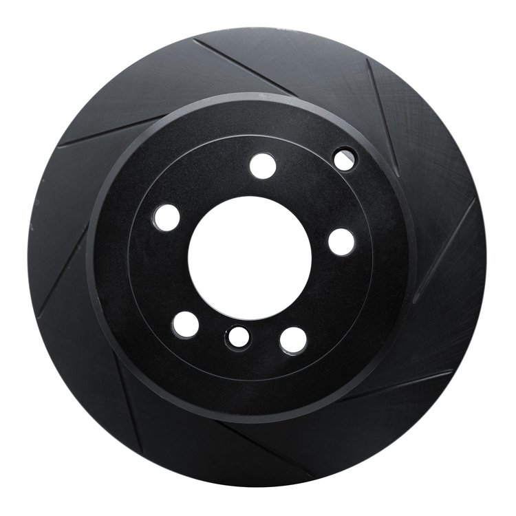 613-11008R Slotted Brake Rotor [Black], 2003-2005 Land Rover, Position: Rear Right