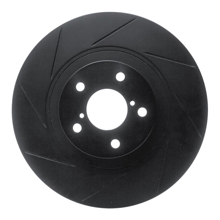 613-13034L Slotted Brake Rotor [Black], Fits Select Multiple Makes/Models, Position: Front Left
