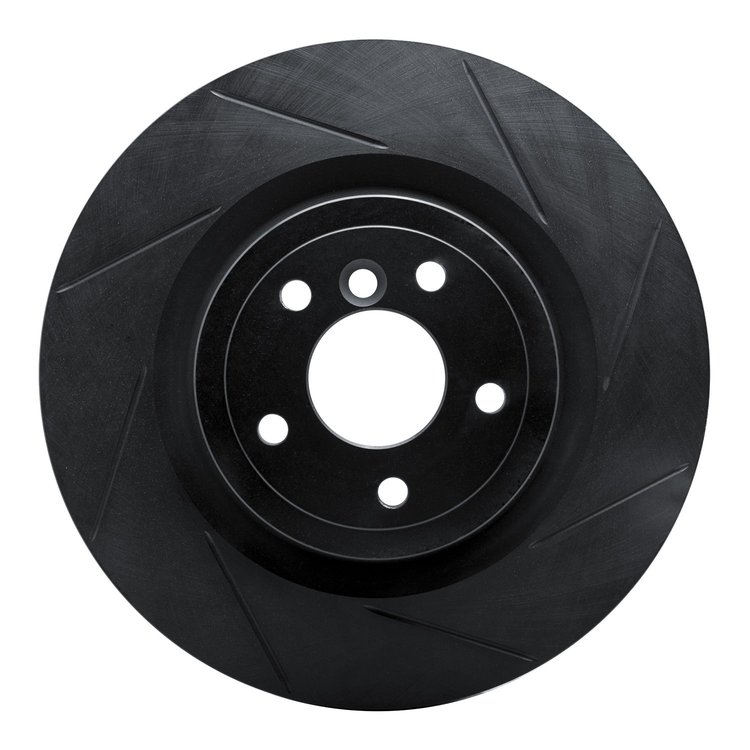 613-20035R Slotted Brake Rotor [Black], 2016-2021 Jaguar, Position: Rear Right