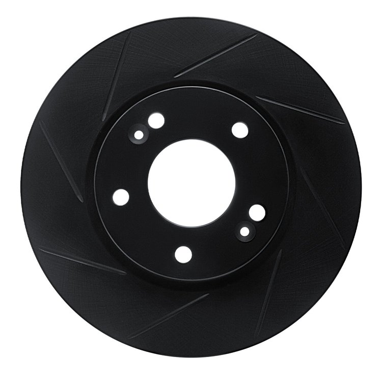 613-21011L Slotted Brake Rotor [Black], 2010-2013 Kia/Hyundai/Genesis, Position: Front Left