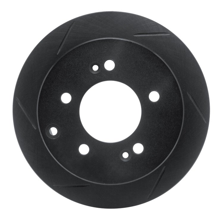 613-21013L Slotted Brake Rotor [Black], 2010-2013 Kia/Hyundai/Genesis, Position: Rear Left