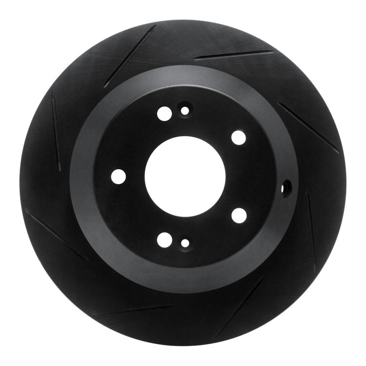 613-21029L Slotted Brake Rotor [Black], 2015-2020 Kia/Hyundai/Genesis, Position: Rear Left