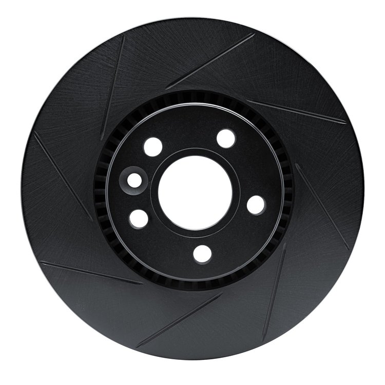613-27042L Slotted Brake Rotor [Black], 2007-2018 Multiple Makes/Models, Position: Front Left