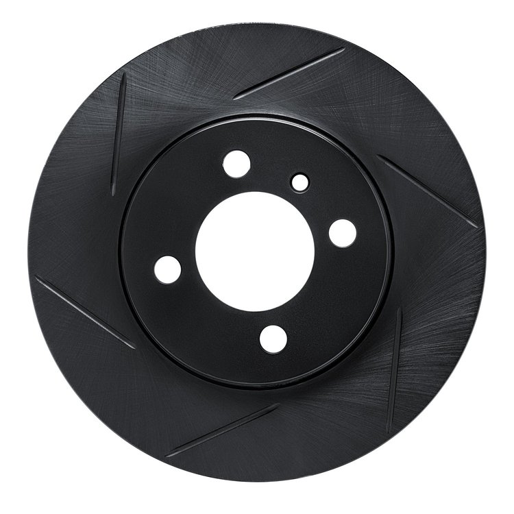 613-31017L Slotted Brake Rotor [Black], 1984-1991 BMW, Position: Front Left