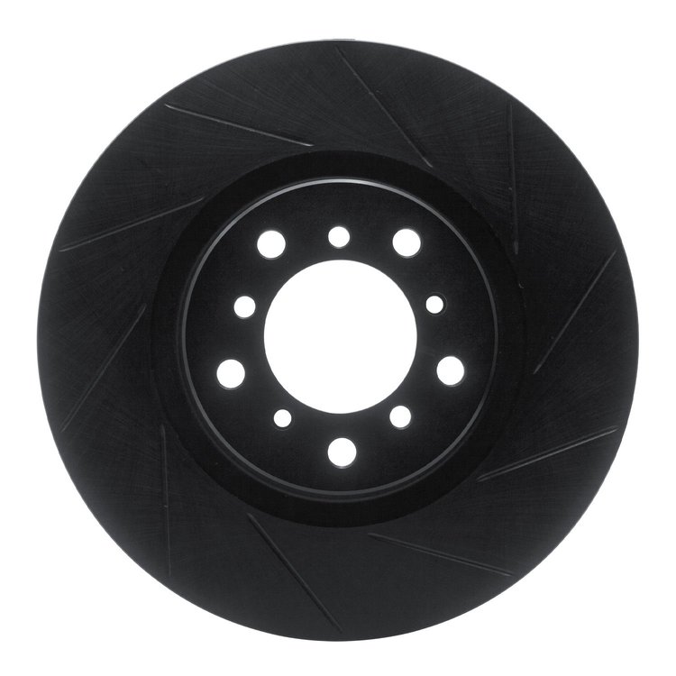 613-31054D Slotted Brake Rotor [Black], 2001-2006 BMW, Position: Left Front