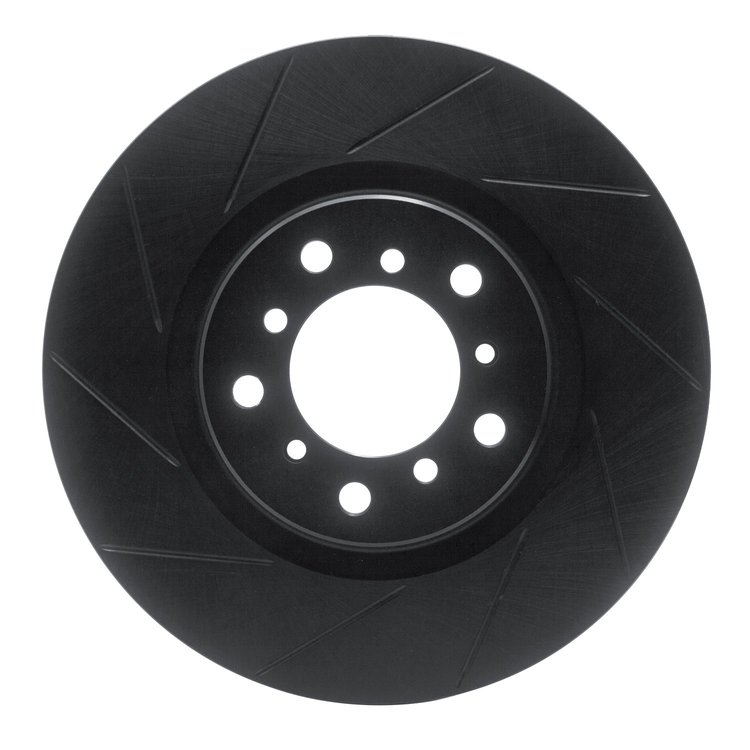 613-31055D Slotted Brake Rotor [Black], 2001-2006 BMW, Position: Right Front