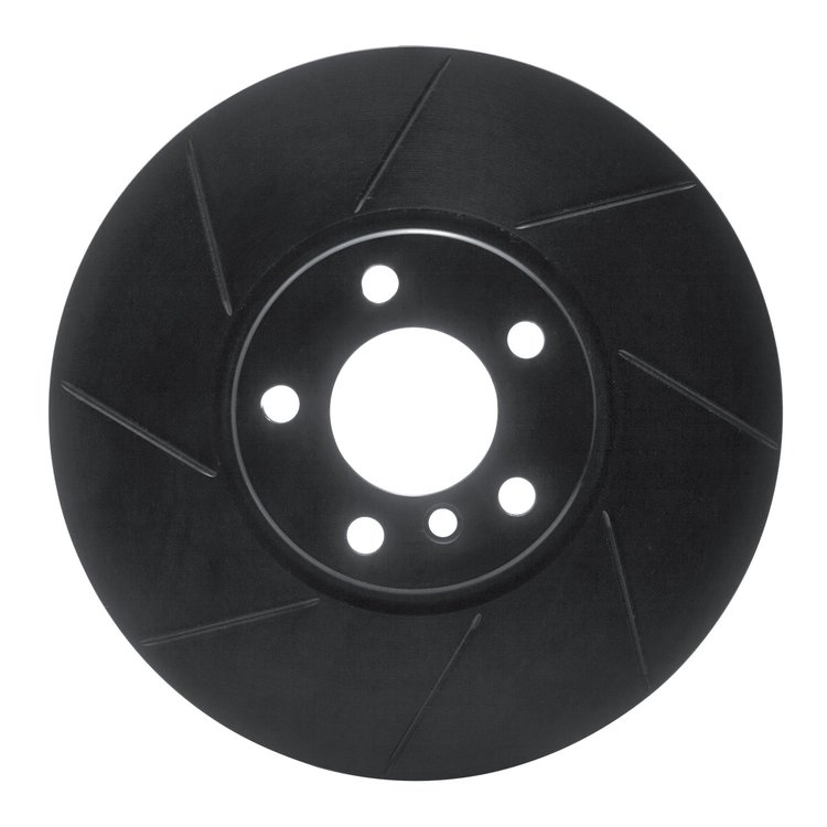 613-31099D Slotted Brake Rotor [Black], 2010-2018 BMW, Position: Left Front
