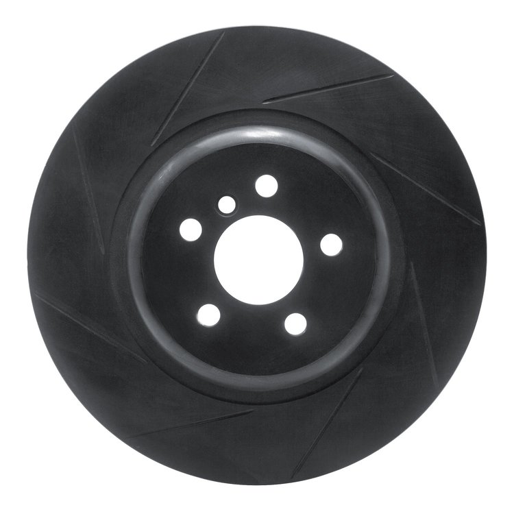 613-31162L Slotted Brake Rotor [Black], 2016-2020 BMW, Position: Rear Left