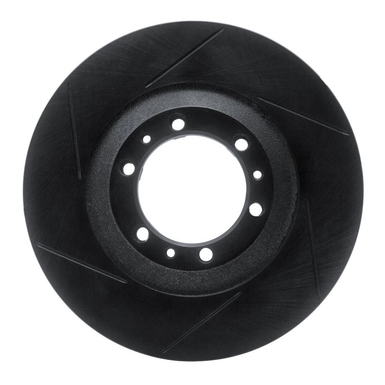 613-37008L Slotted Brake Rotor [Black], 1992-2002 Multiple Makes/Models, Position: Front Left