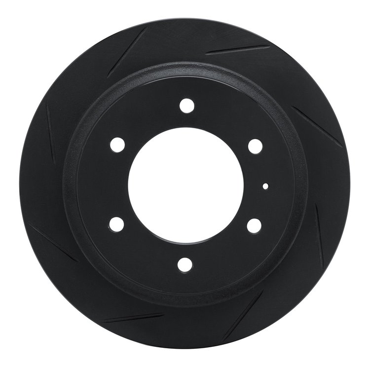 613-37009L Slotted Brake Rotor [Black], 1992-2004 Multiple Makes/Models, Position: Rear Left