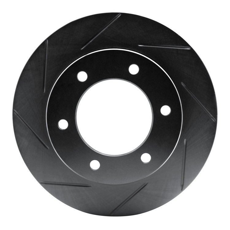 613-37010L Slotted Brake Rotor [Black], 2001-2004 Multiple Makes/Models, Position: Front Left
