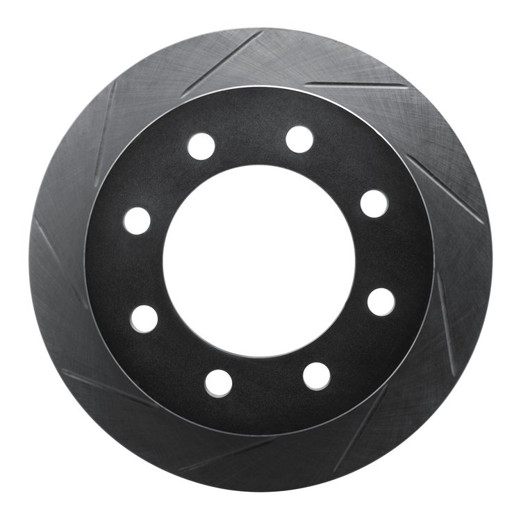 613-40088L Slotted Brake Rotor [Black], 2000-2002 Mopar, Position: Front Left